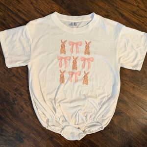 Easter T-Shirt Bubble with Bunny and Bow Design NWOT 3t